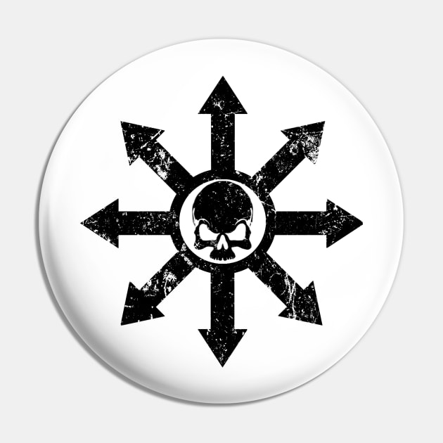 Mark of Chaos Distressed Black Pin by SimonBreeze