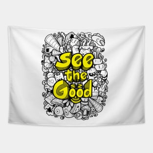 see the good doodle art Tapestry