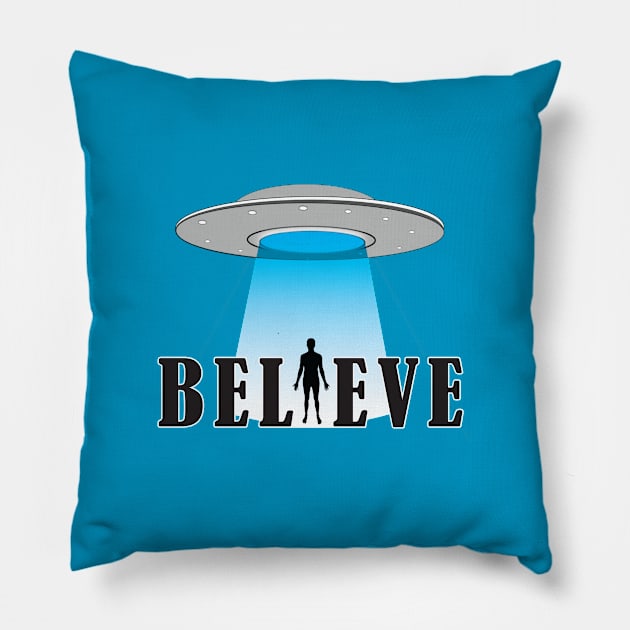 Alien Abduction Pillow by Brightfeather