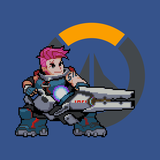 Overwatch - 16-Bit Zarya W/ Logo by wyckedguitarist