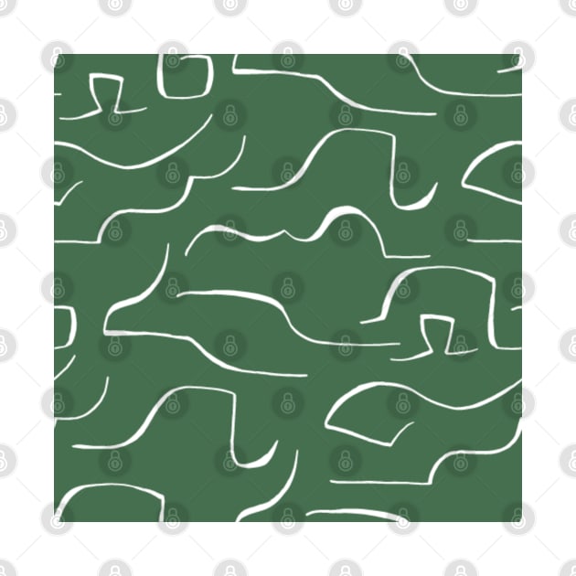Dark green color wavey pattern by Shineyarts