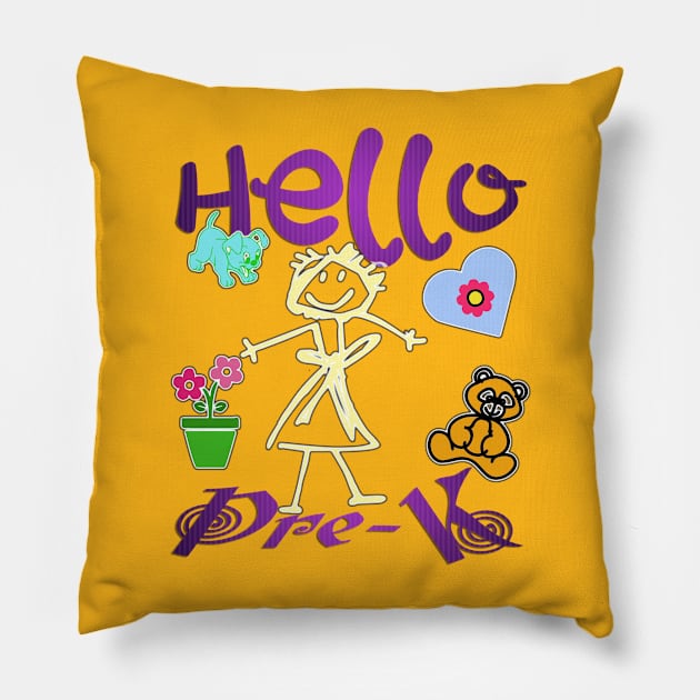 Hello, Pre-K! Pillow by YeaLove