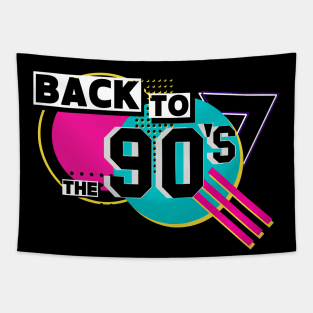 back to the 90's geometric dot shapes - 80s and 90s vintage classic retro Tapestry