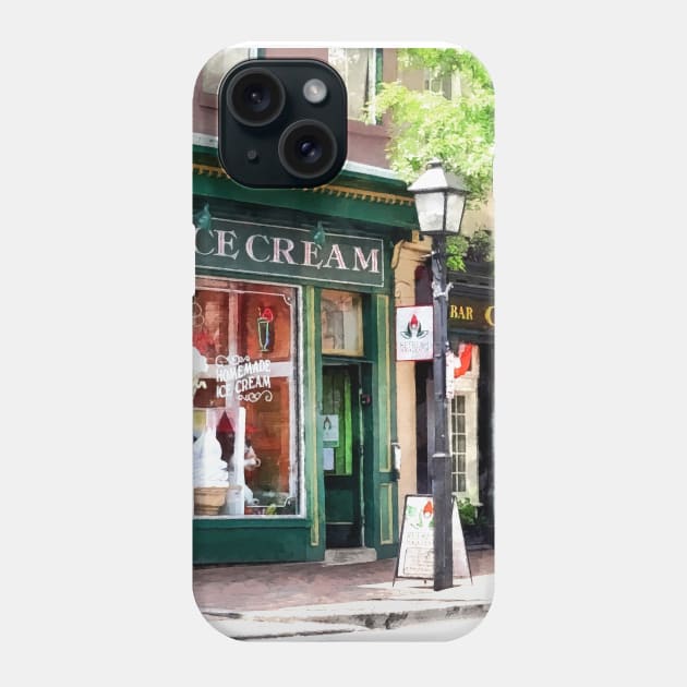 Alexandria VA - Ice Cream Parlor Phone Case by SusanSavad