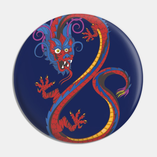 Chinese Dragon Pin by nickemporium1