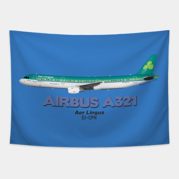 Airbus A321 - Aer Lingus Tapestry by TheArtofFlying