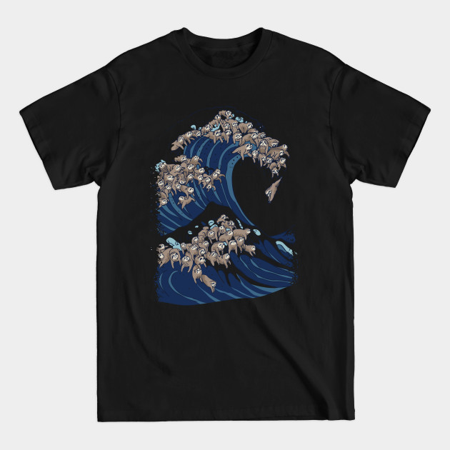 The Great Wave of Sloths - Sloth - T-Shirt