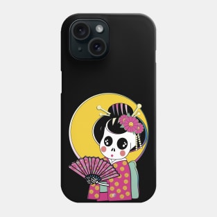 Geisha skeleton Phone Case