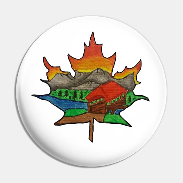 Vermont Maple Leaf Pin by CaveofNerdom