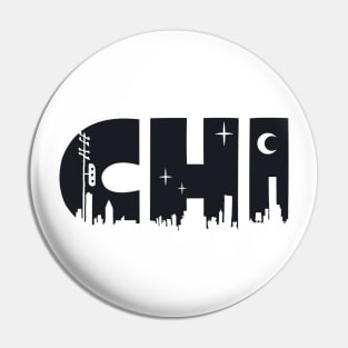 Chi Cityscape Letters Pin