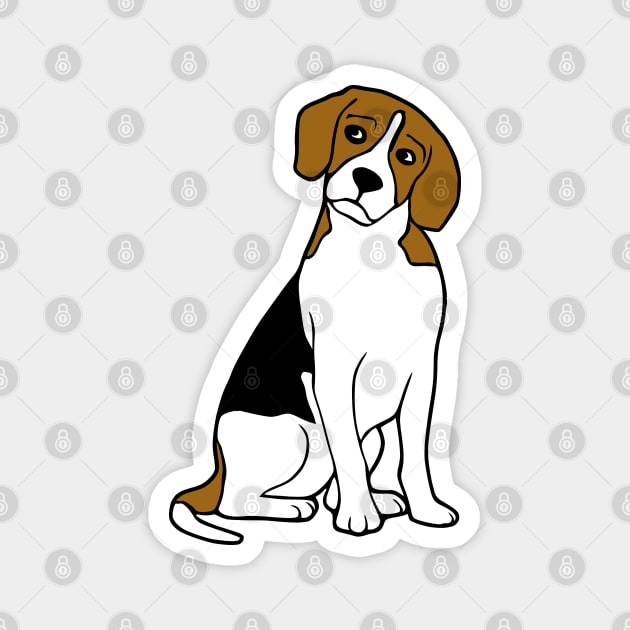 Beagle Sitting Magnet by KayBee Gift Shop