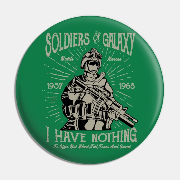 Soldier of Galaxy Pin by lionkingdesign