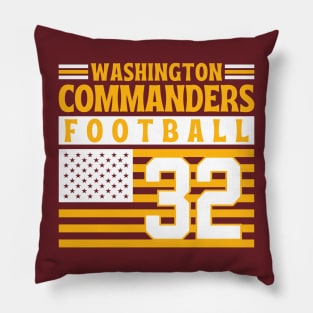 Washington Commanders 1932 American Flag Football Pillow