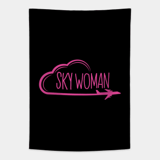 Sky Women From 38000 Feet Funny Flight Attendants Flying Aviation Tapestry