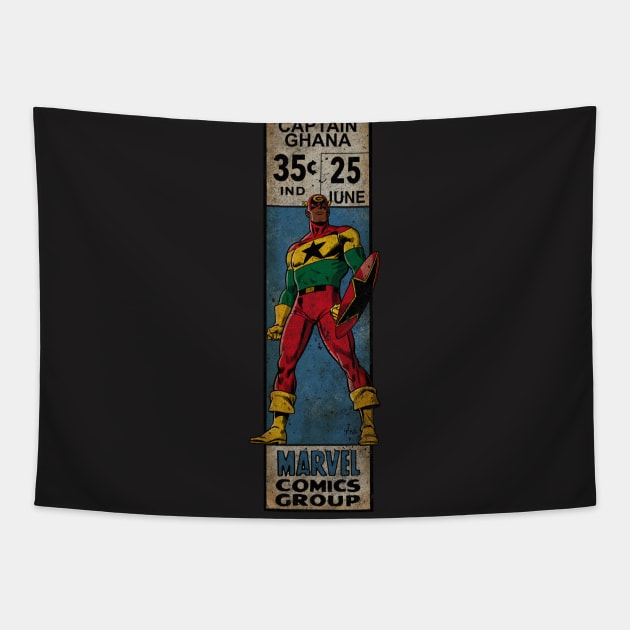 Captain Ghana corner box Tapestry by ThirteenthFloor