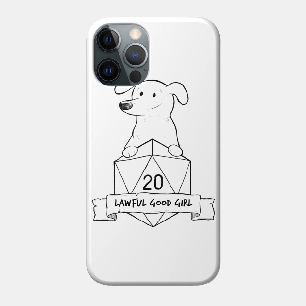 Smaller Print - Lawful Good Girl - Dndoggos - Phone Case