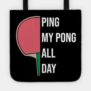 Ping Pong Table Tennis Suggestive Joke Pervert Lewd Adult Tote