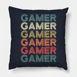 gamer vintage retro Pillow