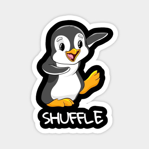 Shuffle dancing penguin Shirt Shuffle Dance Music Techno Magnet by ELFEINHALB