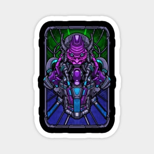 Mech samurai oni armor ornament emblem Magnet