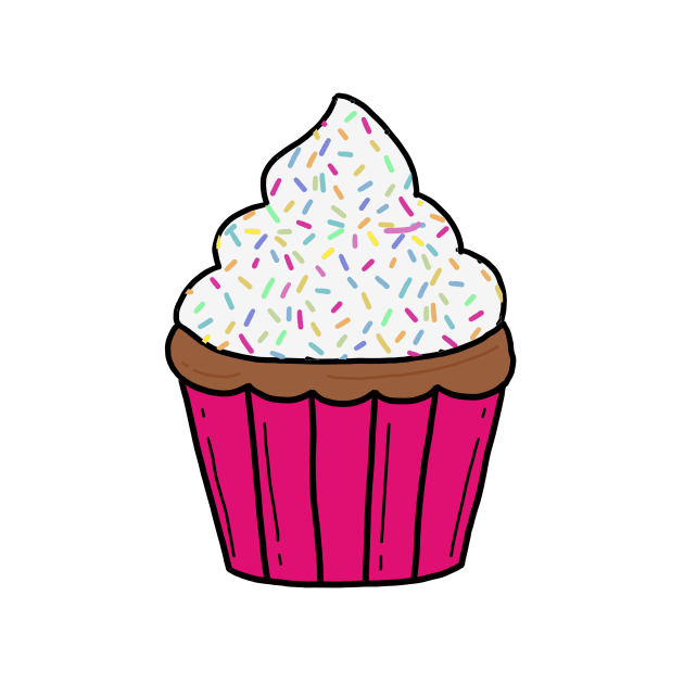 Rainbow Sprinkle Cupcake by maddie55meadows