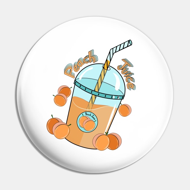 Peach Juice Pin by Designoholic