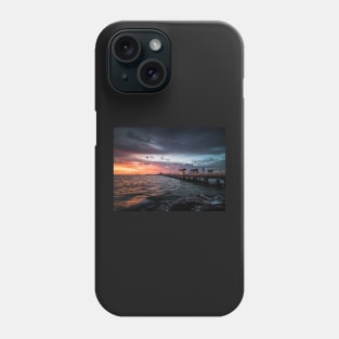 Moody Sunset at St Kilda Pier Phone Case