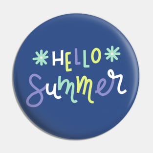 Hello Summer (blue) Pin