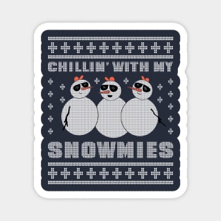 Chilling Snowmies Magnet