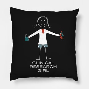 Funny Womens Clinical Research Girl Pillow