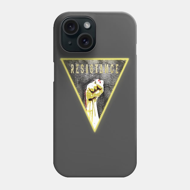 Resistance Yellow Grunge Fist Phone Case by FenrisForrest