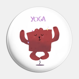 Yoga bear Pin