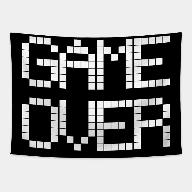 Game Over Pixelated In Retro Style Game Over Tapisserie