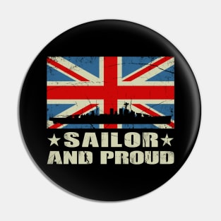 Sailor and Proud British Flag Design Pin