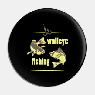 Walleye Fishing TShirt | Pike Perch Gift for Fisherman Pin