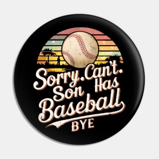 Boy mama baseball Pin