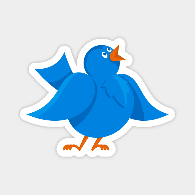 Blue Bird Communication Magnet by sifis