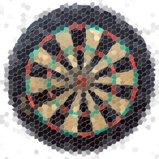 Mosaic Dartboard Magnet