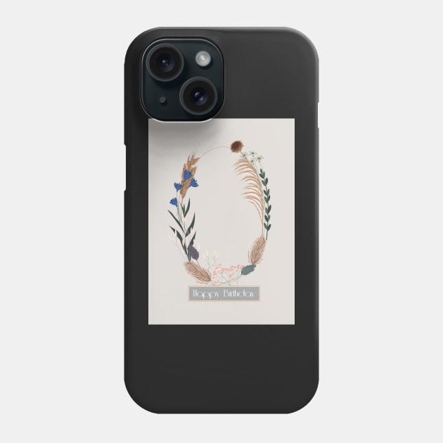 oval dried flowers and grasses Phone Case by Highdown73