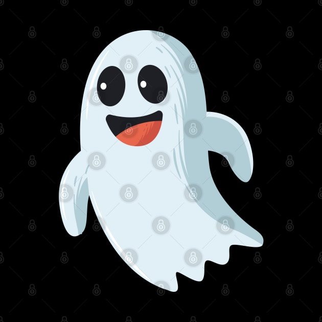 funny cute happy ghost - Halloween costume by NaniMc