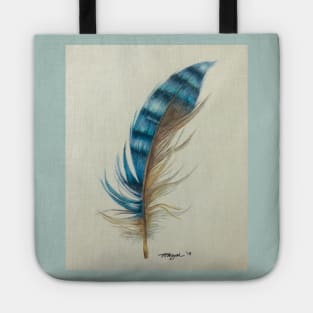 Blue Feather Tote