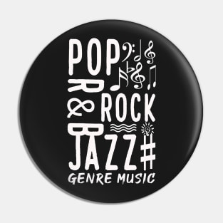 Genre Music Pin