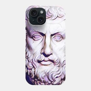 Parmenides of Elea Pink Portrait | Parmenides of Elea Artwork 7 Phone Case