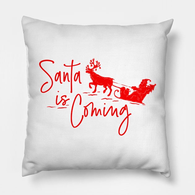 Santa is Coming Xmas 2020 Vol2 Pillow by Merchsides