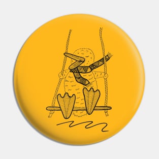 Duck on a swing Pin