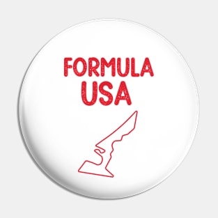 Formula USA Racing Circuit Car Map Grand Prix Race Pin