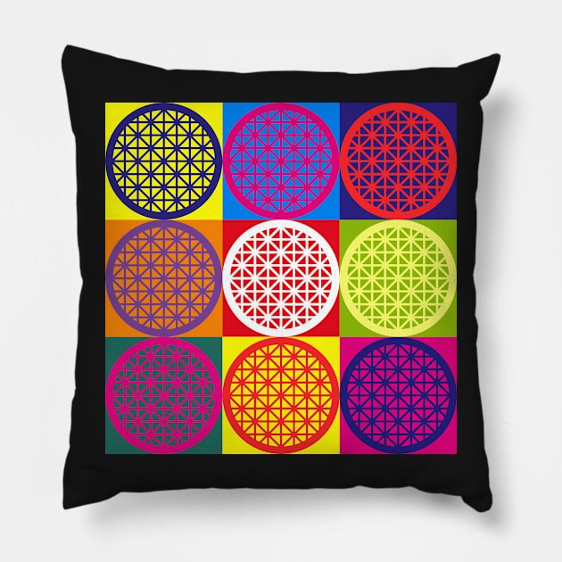 Epcot Pop Art Spaceship Earth Pillow by FandomTrading