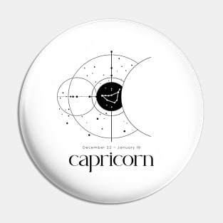 Minimalist Capricorn Zodiac Sign Constellation Astrology Horoscope Pin