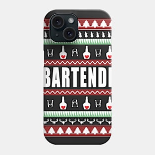 ugly christmas I'm a bartender Phone Case