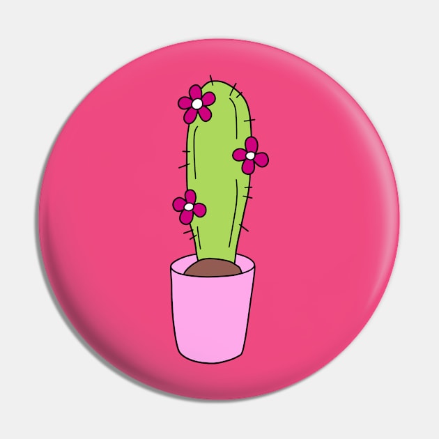 Tall Flower Cactus Pin by saradaboru